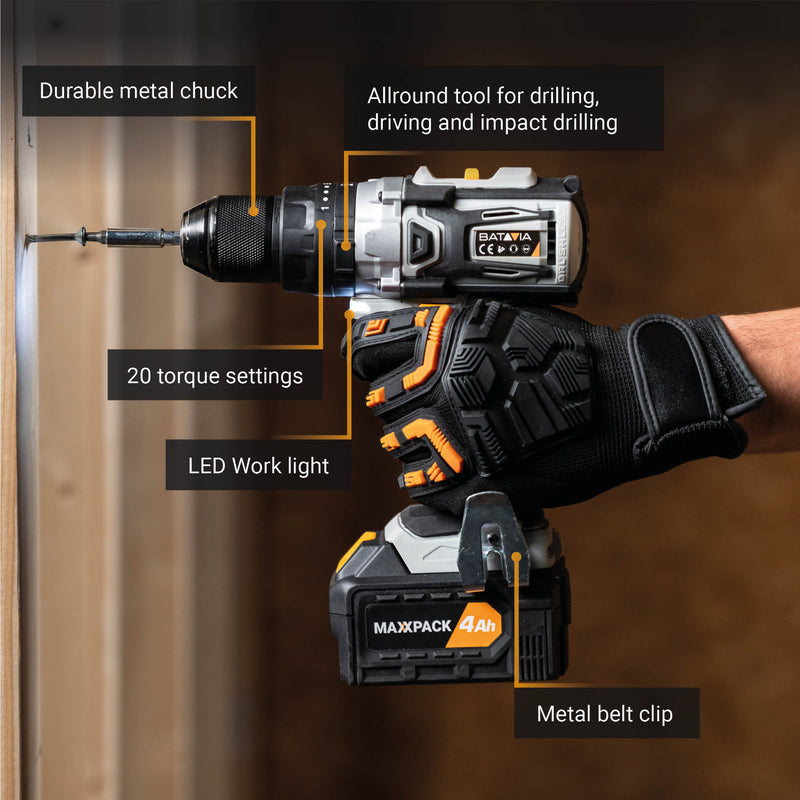 Load image into Gallery viewer, Cordless Combi Drill 18V 50Nm set
