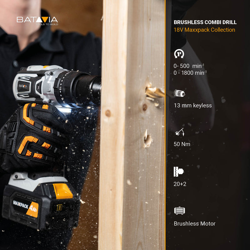 Load image into Gallery viewer, Cordless Combi Drill 18V 50Nm set
