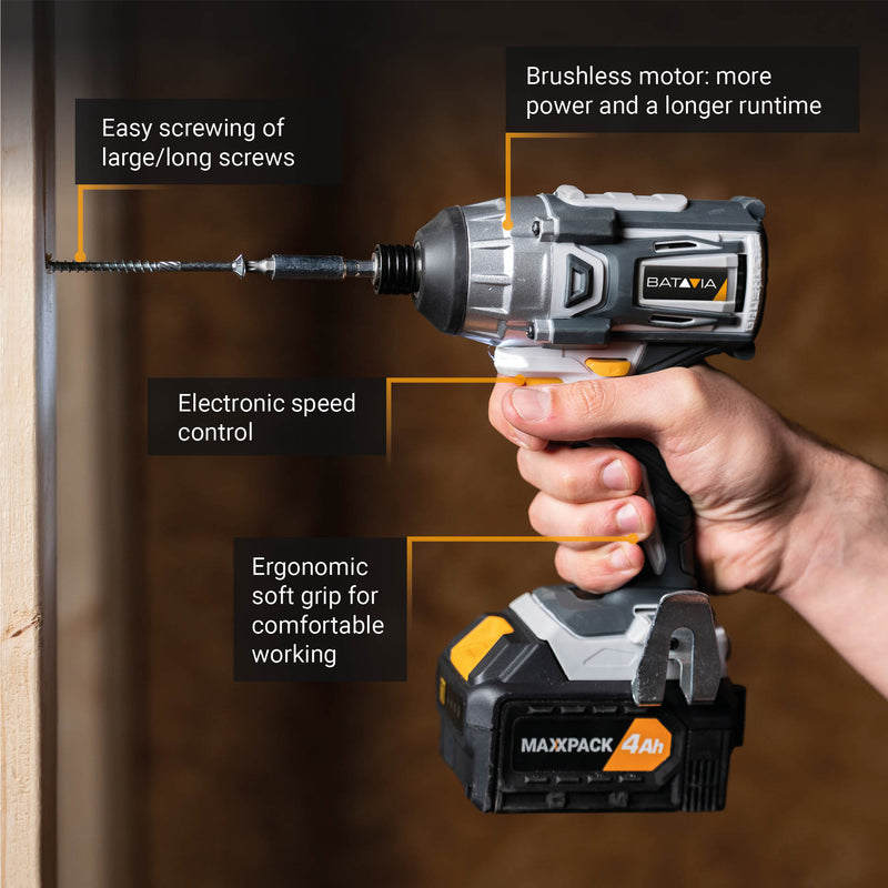 Load image into Gallery viewer, Cordless Impact Driver Brushless 18V 180Nm
