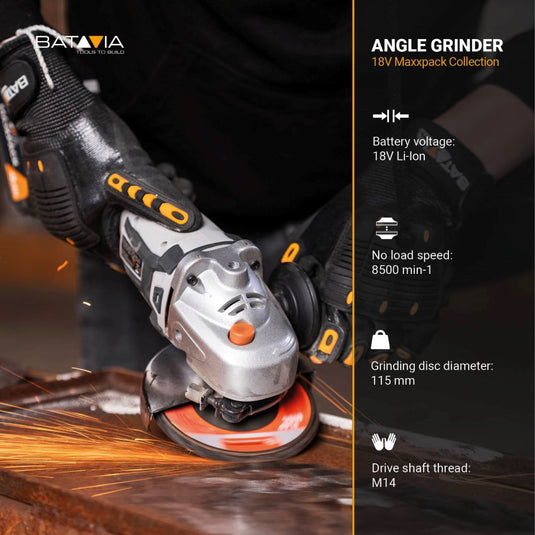 Cordless Angle Grinder Brushless 18V 115mm