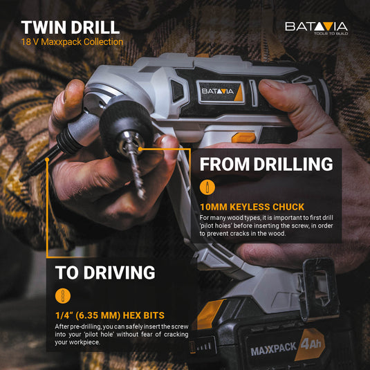 Twin Drill® Taladro y atornillador inalámbrico 18V