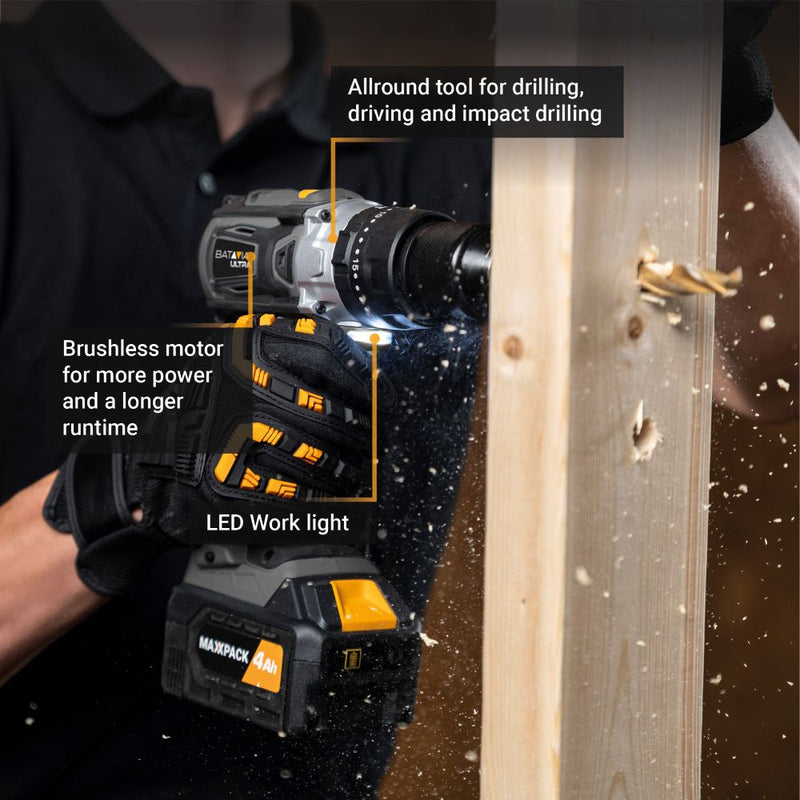 Load image into Gallery viewer, Cordless Combi Drill Brushless 18V 60Nm set
