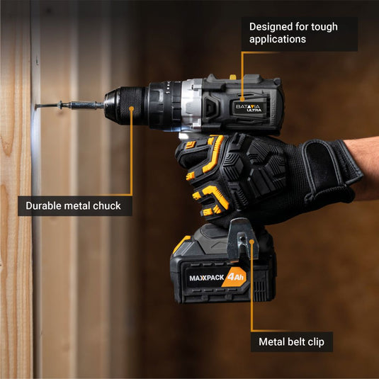 Cordless Combi Drill Brushless 18V 60Nm set