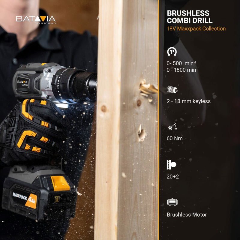 Load image into Gallery viewer, Cordless Combi Drill Brushless 18V 60Nm set
