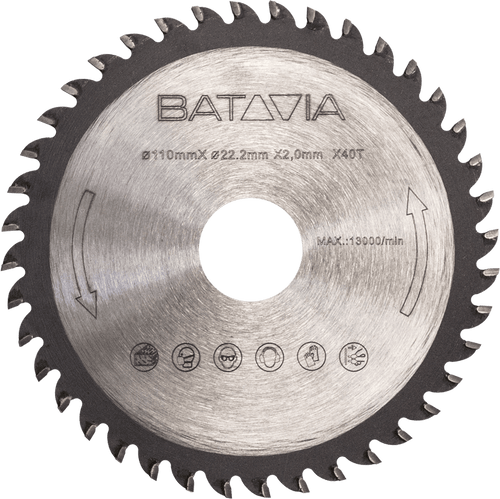 Hoja de Sierra TCT Ø 110 mm 40T para Sierra Circular